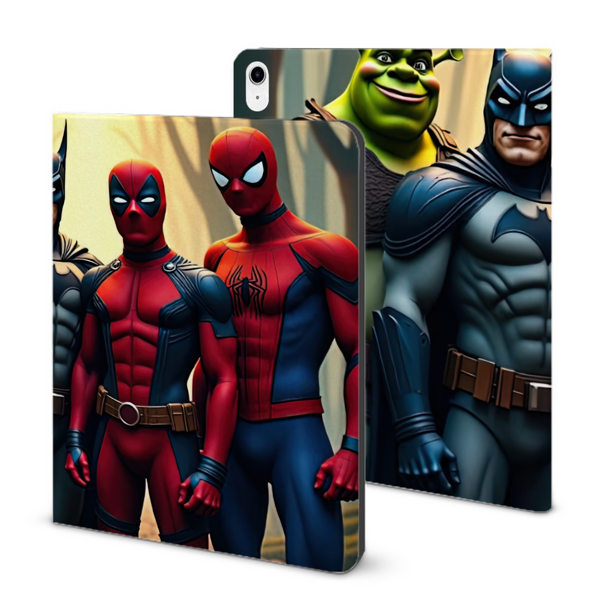 （画像用） Deadpool デッドプール IPad ケース ブック型 PUレザー TPU 耐衝撃 軽量 薄型 ペン収納なし 全面保護 IPad 各モデル対応